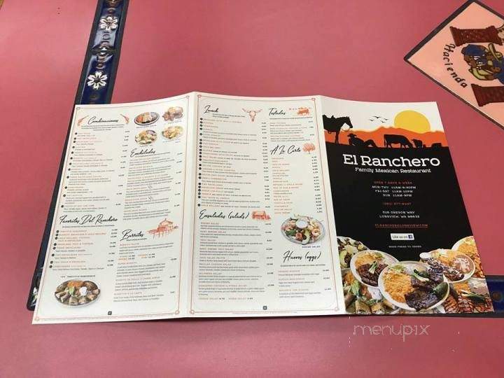 El Ranchero - Kelso, WA menu_pic