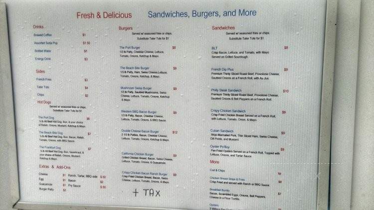 Beach Bites - Ocean Park, WA menu_pic