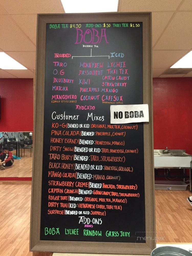 Boba - Vancouver, WA menu_pic