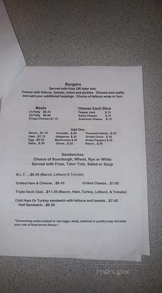 All Aboard Family Restaurant - Yacolt, WA menu_pic