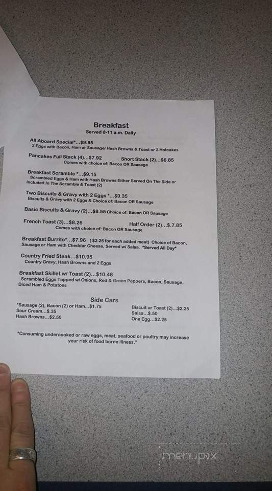 All Aboard Family Restaurant - Yacolt, WA menu_pic
