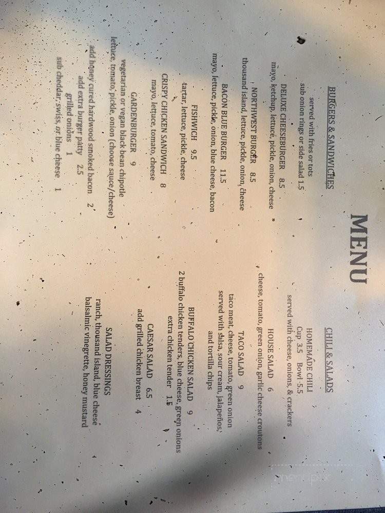 The Hideaway - Roslyn, WA menu_pic