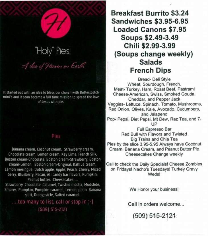 Holy' Pies! Deli and Coffee - Sunnyside, WA menu_pic