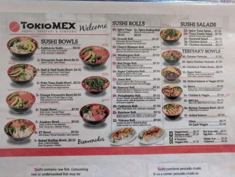 Tokio Mex - Pasco, WA menu_pic