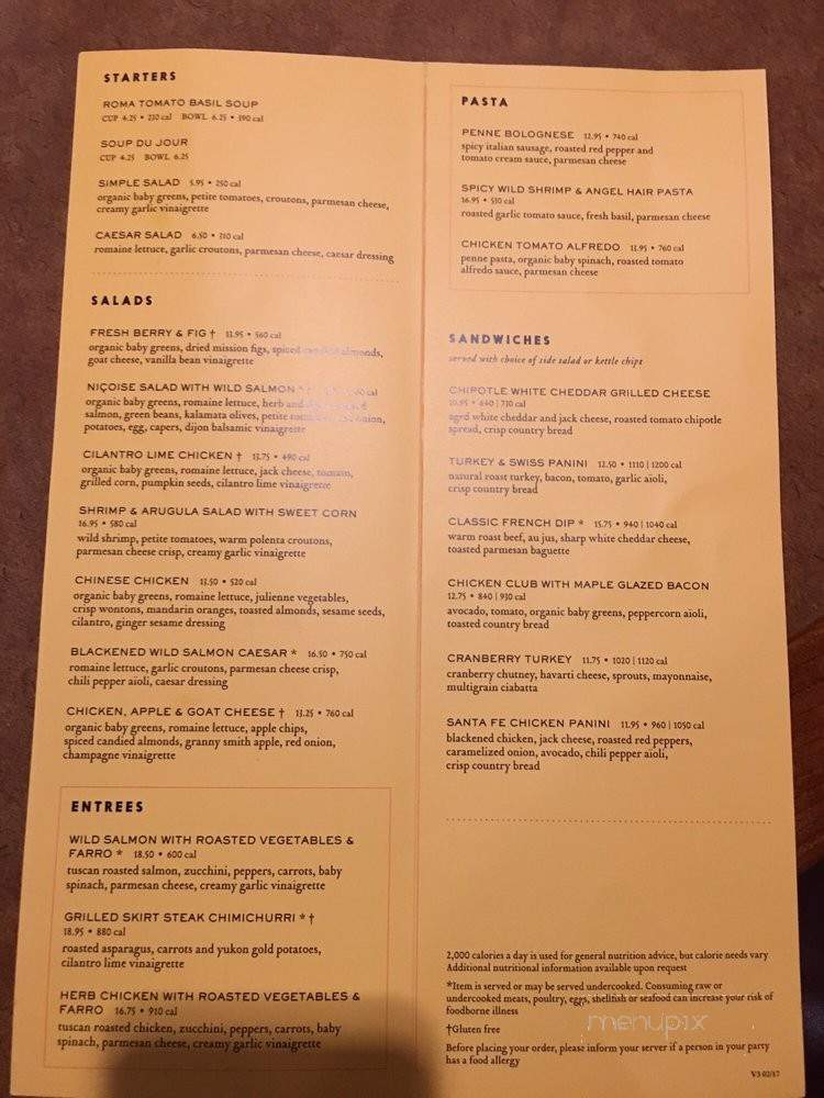 Cafe Nordstrom - Anchorage, AK menu_pic
