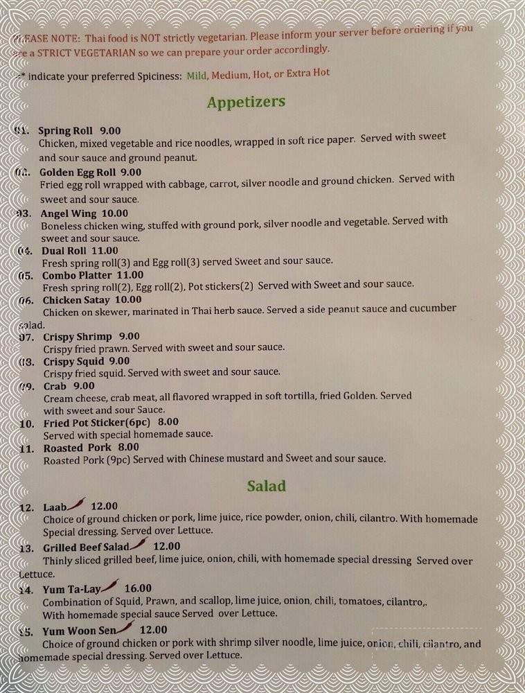 Thai and Chinese Cuisine - Fairbanks, AK menu_pic