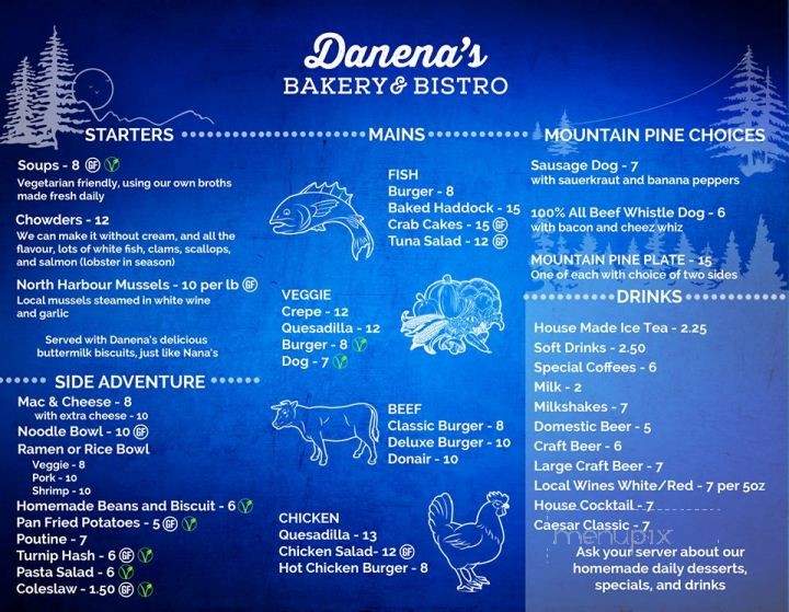 Danena's - Dingwall, NS menu_pic