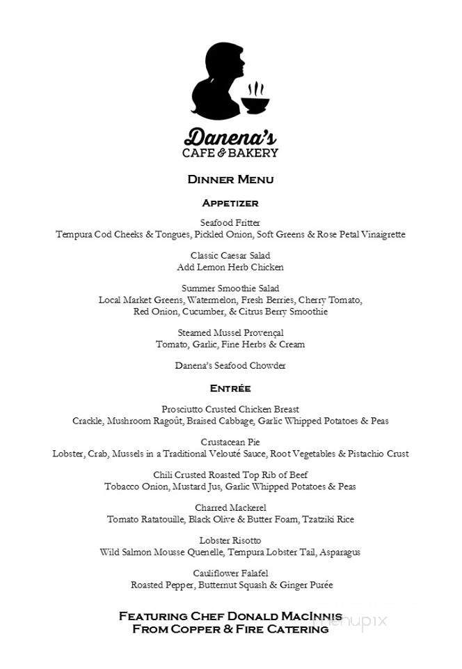 Danena's - Dingwall, NS menu_pic
