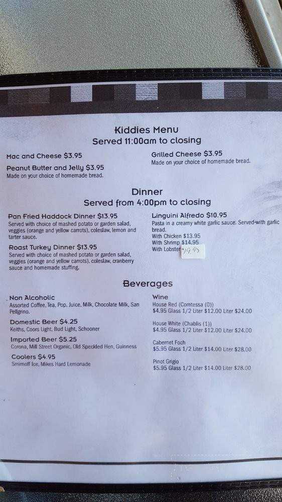 The Clucking Hen Cafe - Victoria County, NS menu_pic