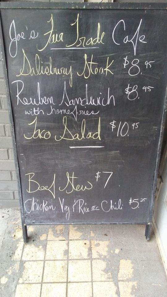 Fair Trade Cafe - Truro, NS menu_pic
