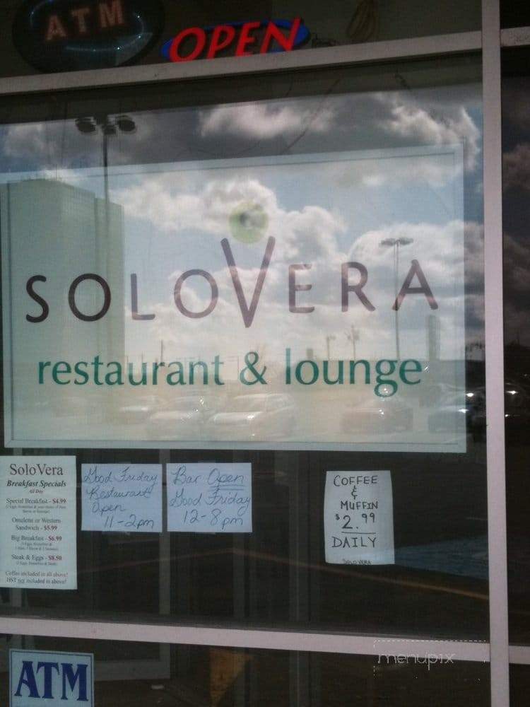 SoloVera Restaurant and Lounge - Dartmouth, NS menu_pic