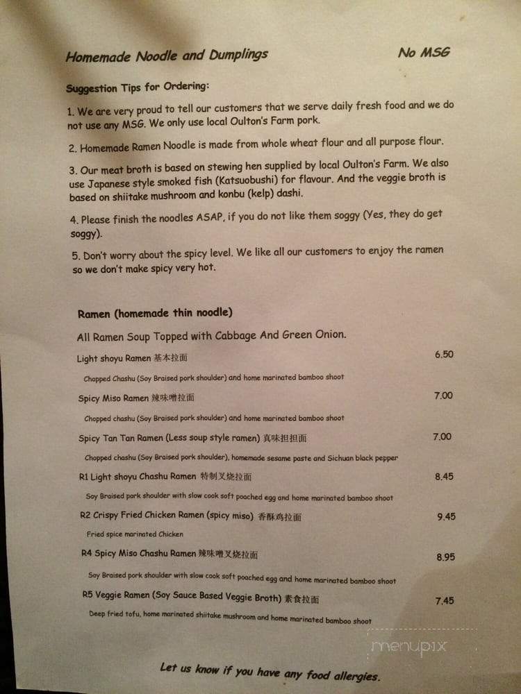 Truly Tasty - Halifax, NS menu_pic
