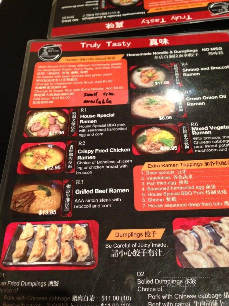 Truly Tasty - Halifax, NS menu_pic
