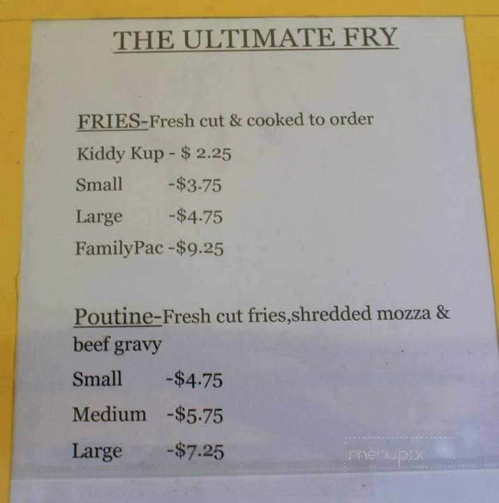 The Ultimate Fry - Middle Sackville, NS menu_pic