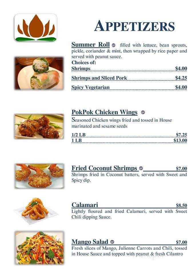 Lotus - Moncton, NB menu_pic