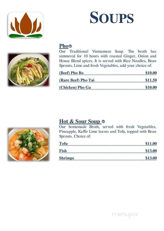 Lotus - Moncton, NB menu_pic