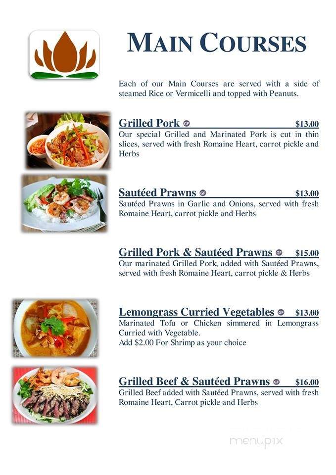 Lotus - Moncton, NB menu_pic