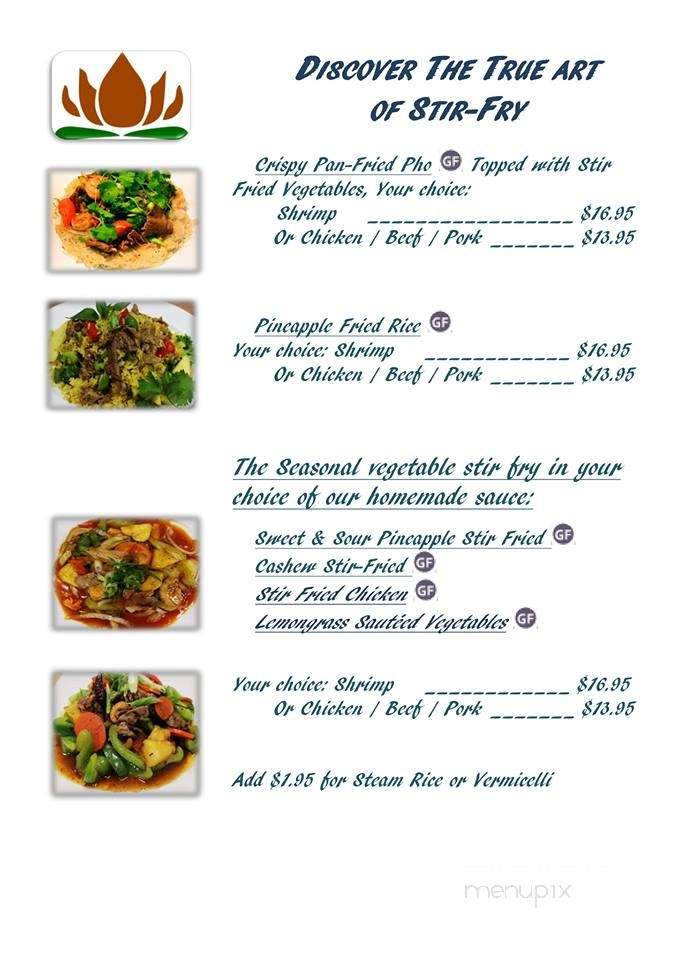 Lotus - Moncton, NB menu_pic