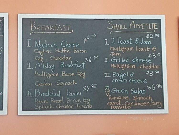 Jitter Bean Cafe - Moncton, NB menu_pic
