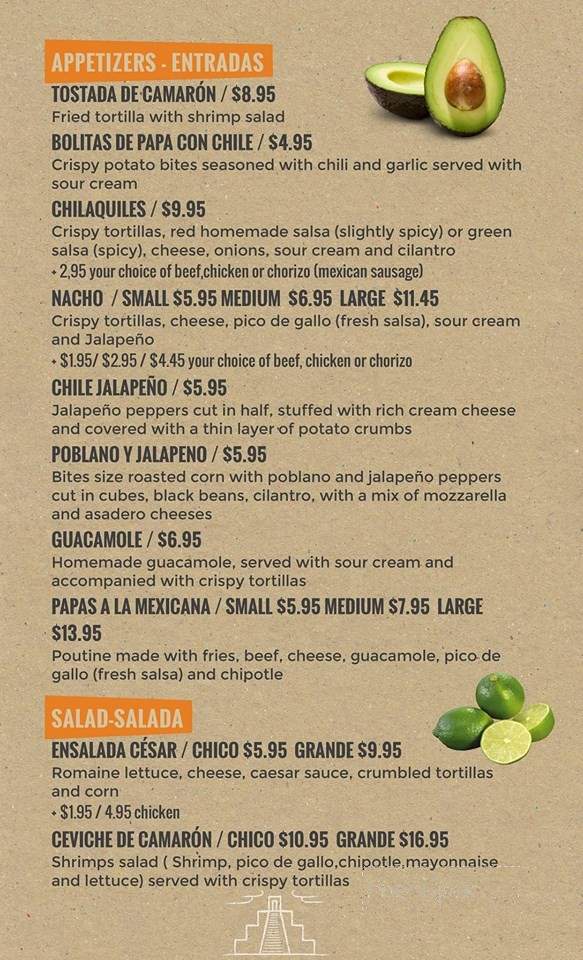 Mexiglu - Bathurst, NB menu_pic