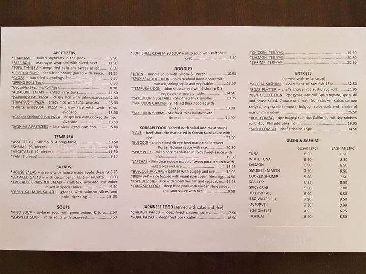 Boaz - Rothesay, NB menu_pic
