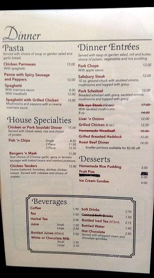 Walter's Table - Woodstock, NB menu_pic