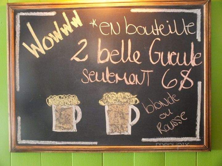 Le Pere Coquart Cafe Inc - Tadoussac, QC menu_pic
