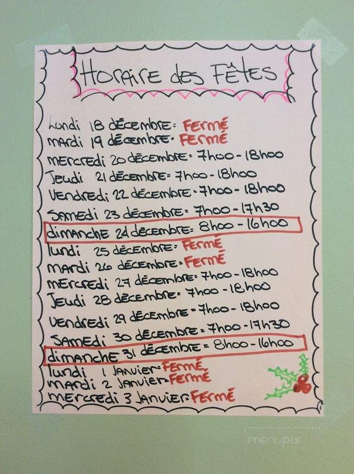 Dorie Patisserie - Quebec City, QC menu_pic