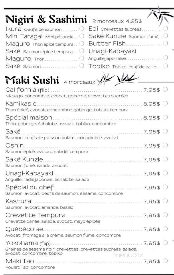 Sushi Oshima - Quebec City, QC menu_pic