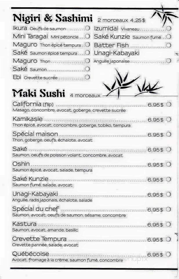 Sushi Oshima - Quebec City, QC menu_pic