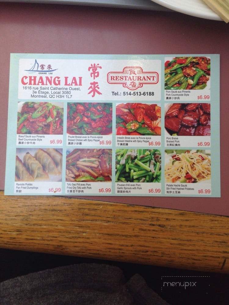 Chang Lai - Montreal, QC menu_pic