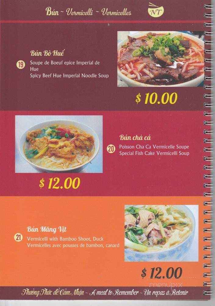 Pho Ngoc Tuan - Montreal, QC menu_pic