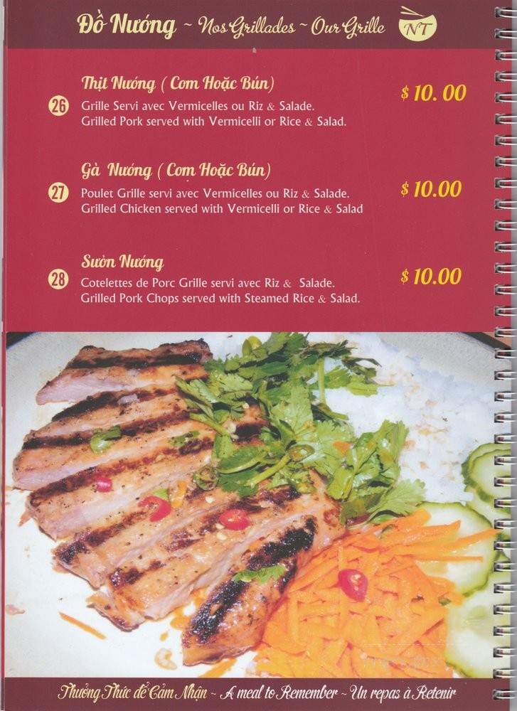 Pho Ngoc Tuan - Montreal, QC menu_pic