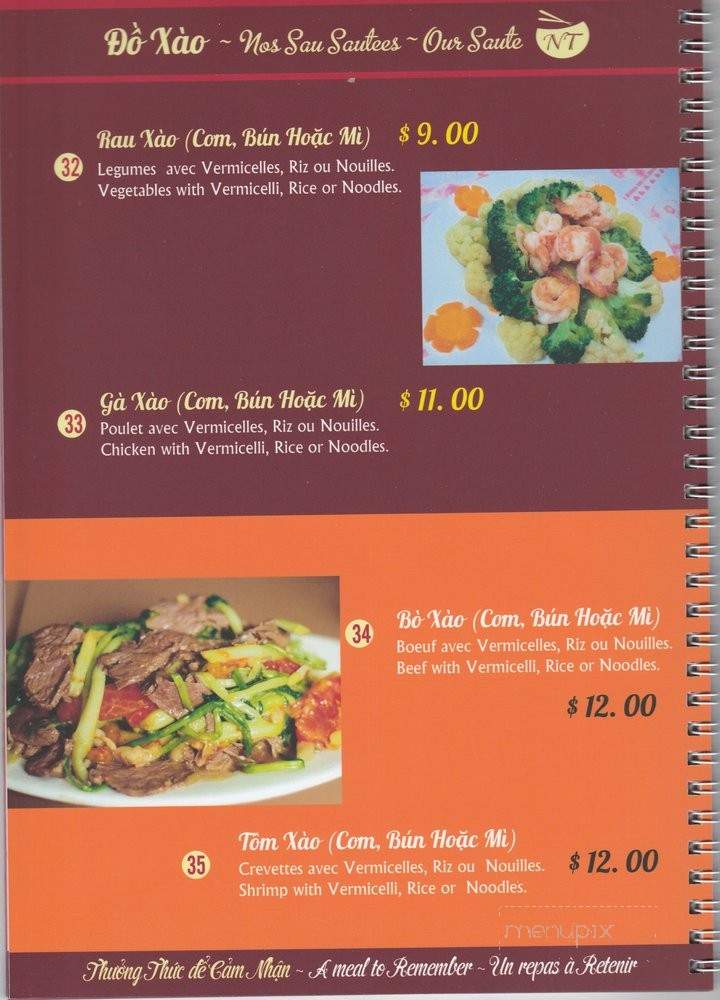 Pho Ngoc Tuan - Montreal, QC menu_pic