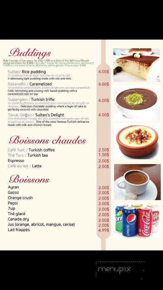 Restaurant TGV - Montreal, QC menu_pic