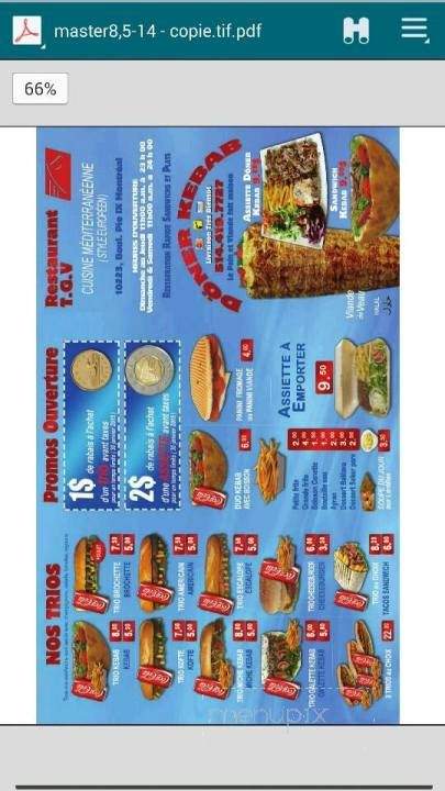Restaurant TGV - Montreal, QC menu_pic