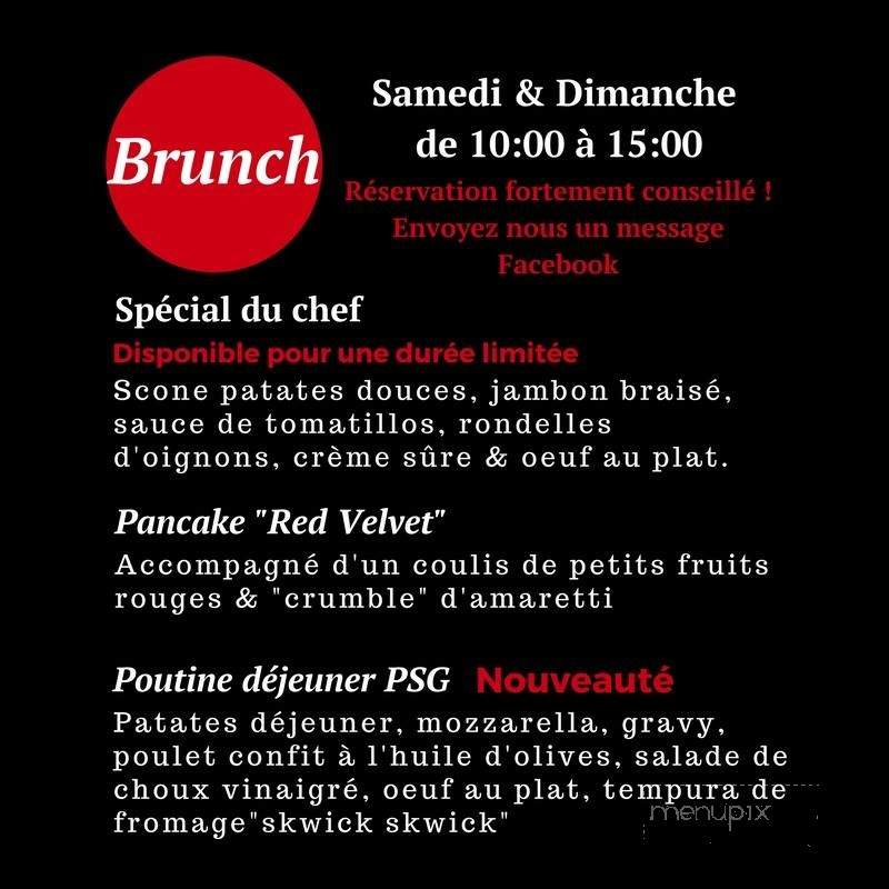 Le Point Sans G - Montreal, QC menu_pic