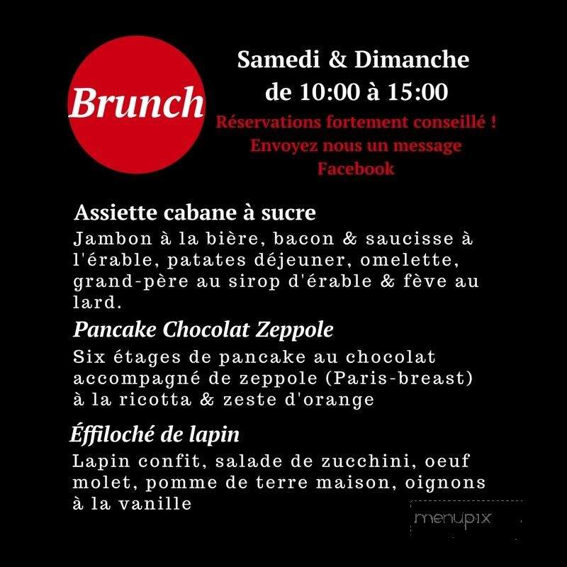 Le Point Sans G - Montreal, QC menu_pic