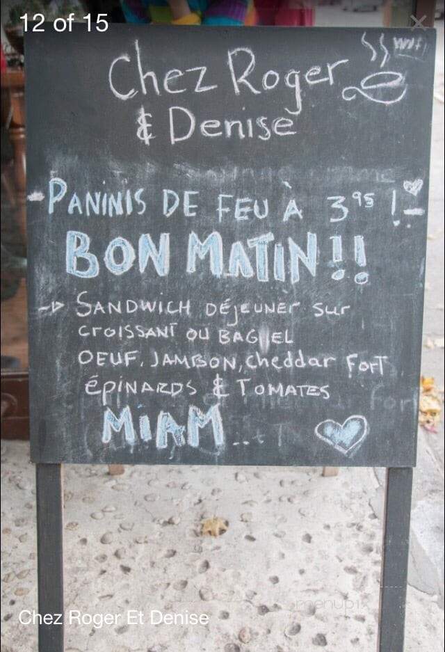Chez Roger & Denise - Montreal, QC menu_pic