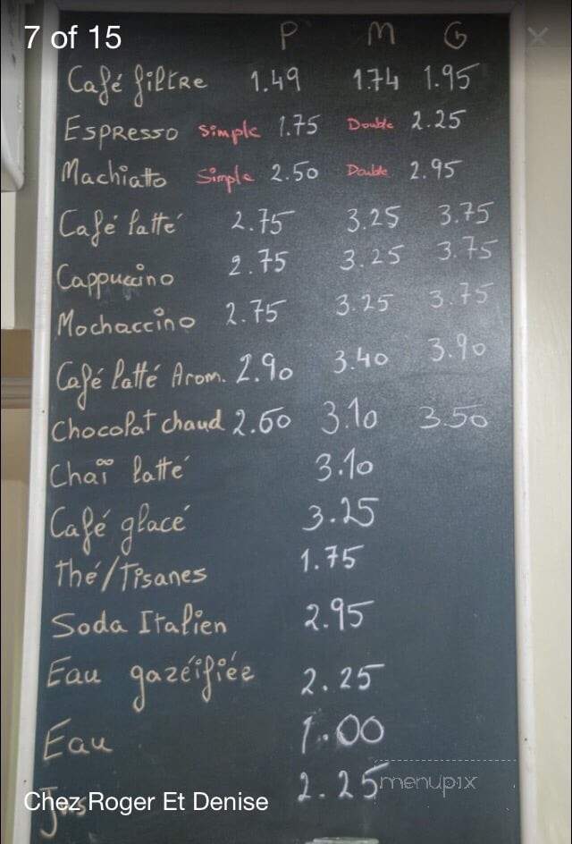 Chez Roger & Denise - Montreal, QC menu_pic