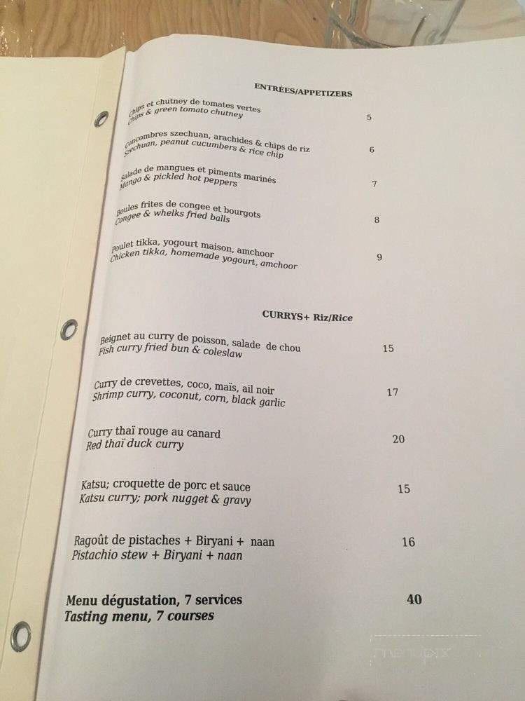 Bighi Curry - Montreal, QC menu_pic