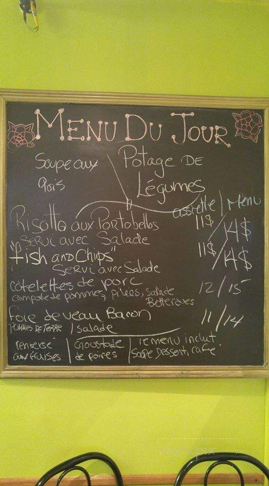 Restaurant de l'Apothicaire - Montreal, QC menu_pic