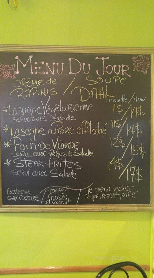 Restaurant de l'Apothicaire - Montreal, QC menu_pic