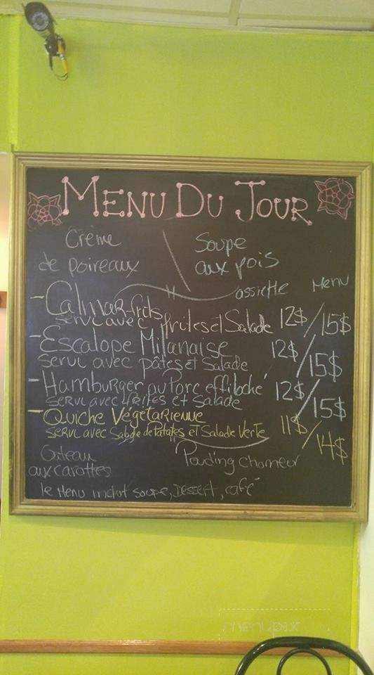 Restaurant de l'Apothicaire - Montreal, QC menu_pic