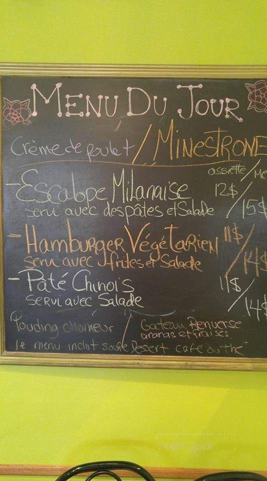 Restaurant de l'Apothicaire - Montreal, QC menu_pic