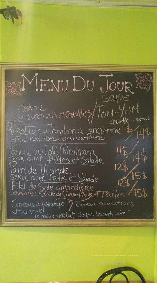 Restaurant de l'Apothicaire - Montreal, QC menu_pic