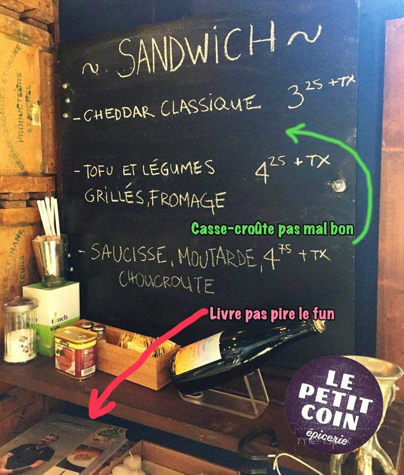 Le Petit Coin - Montreal, QC menu_pic