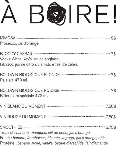 Cafe les Oubliettes - Montreal, QC menu_pic