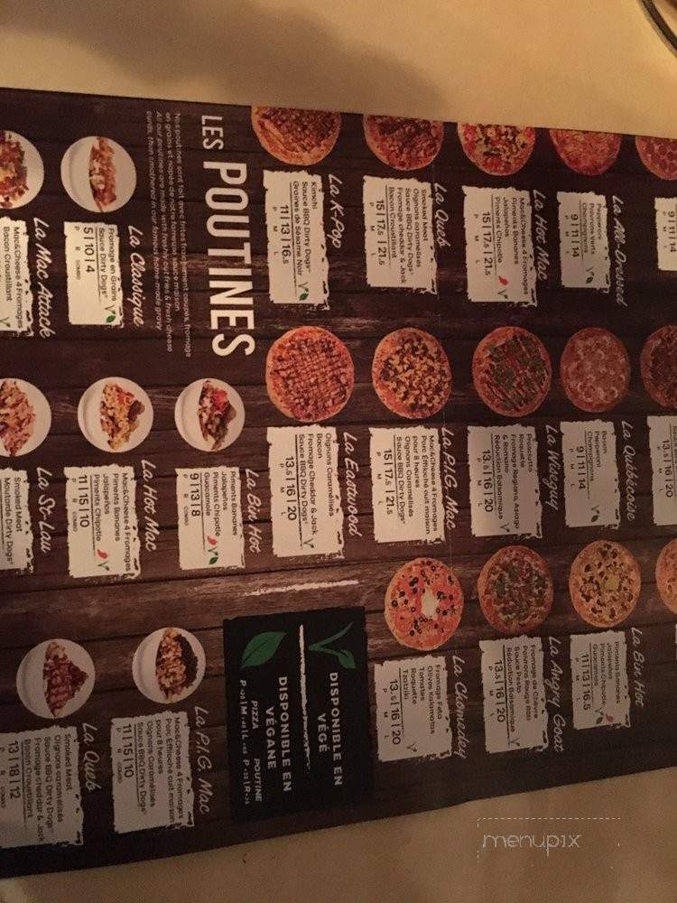 Dirty Pizza - Montreal, QC menu_pic