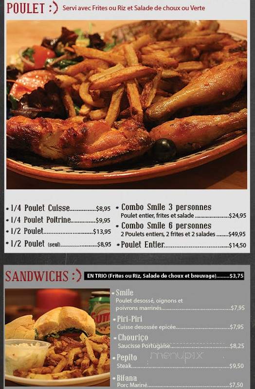 Cafe Smile - Montreal, QC menu_pic